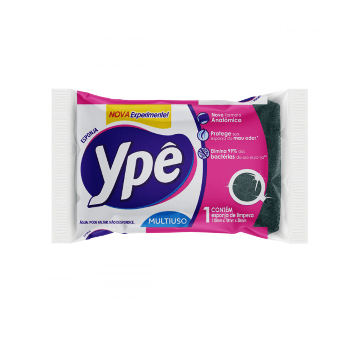 Esponja Dupla Face Verde e Amarela Ypê