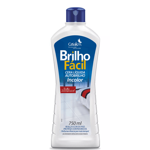 Cera Líquida Incolor 750ml Brilho Fácil
