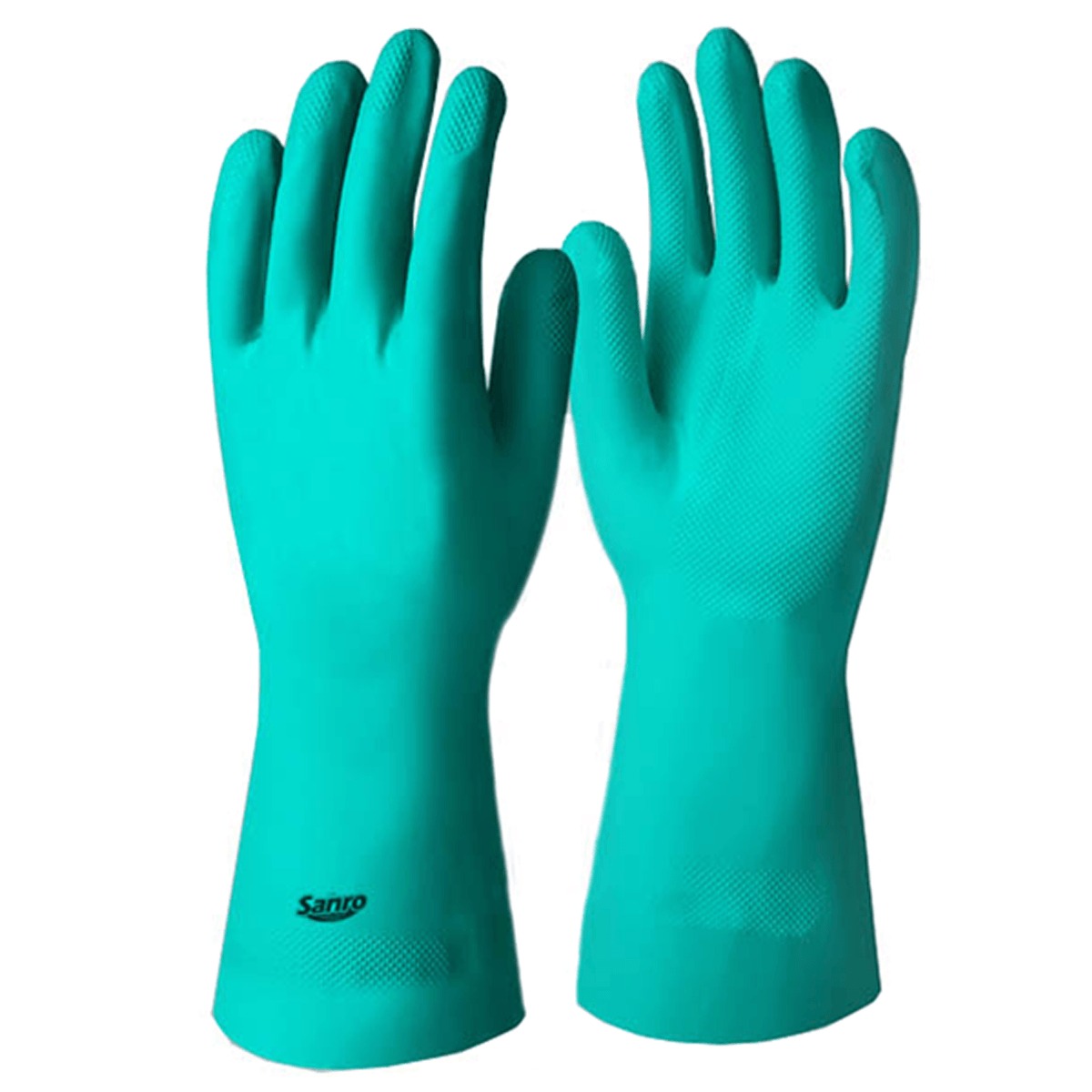 Luva Nitrílica com Forro Verde M CA 44031 Sanro