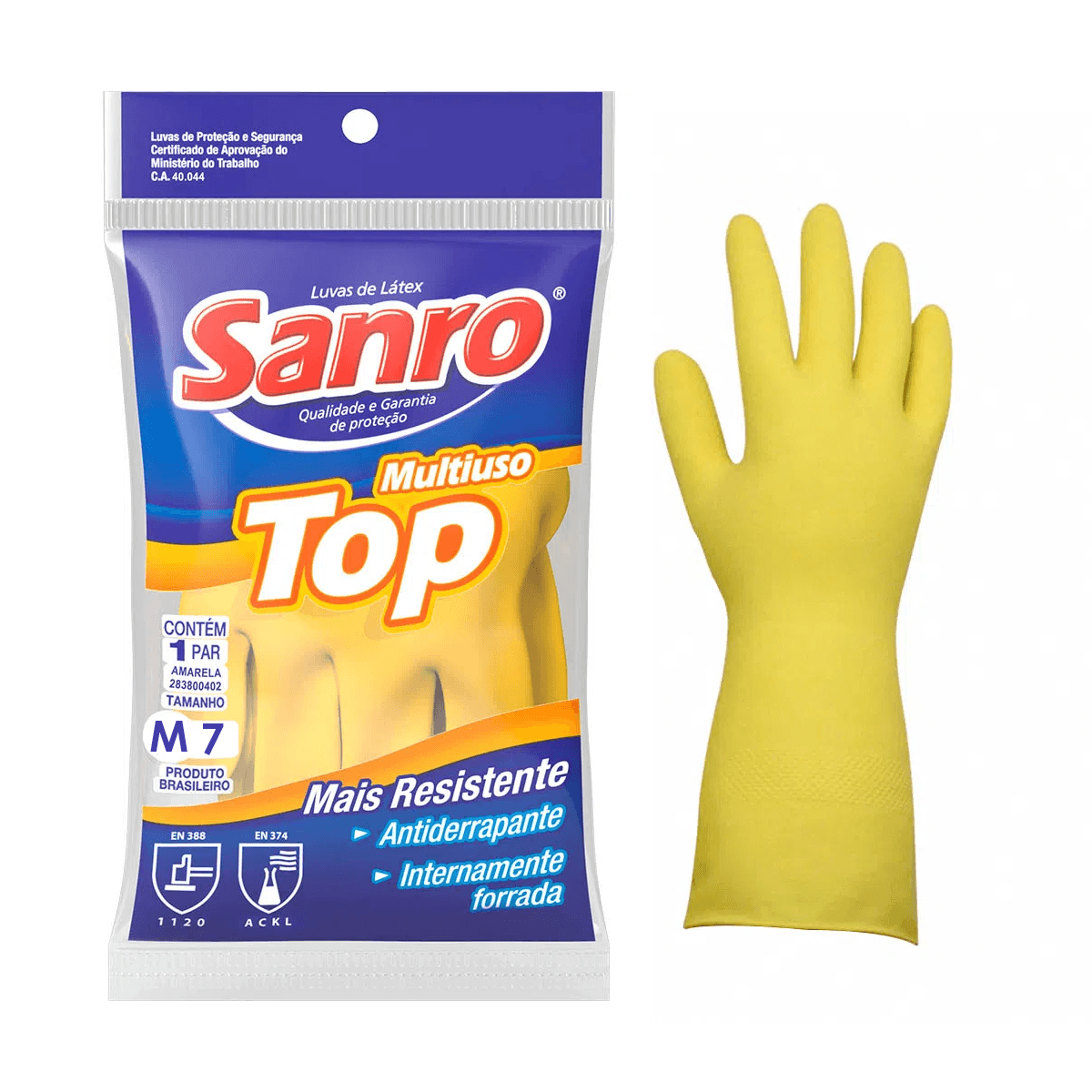 Luva Top Forrada Amarela M CA 40044 Sanro