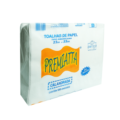 Toalha Americana Branca com 500 Unidades Premiatta