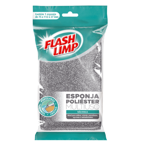 Esponja Multiuso Poliéster Não Risca Flashlimp