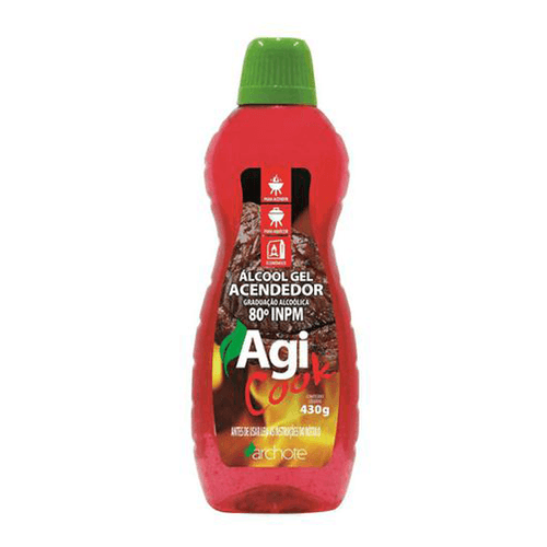 Álcool Gel 80° Acendedor 430g Agicook