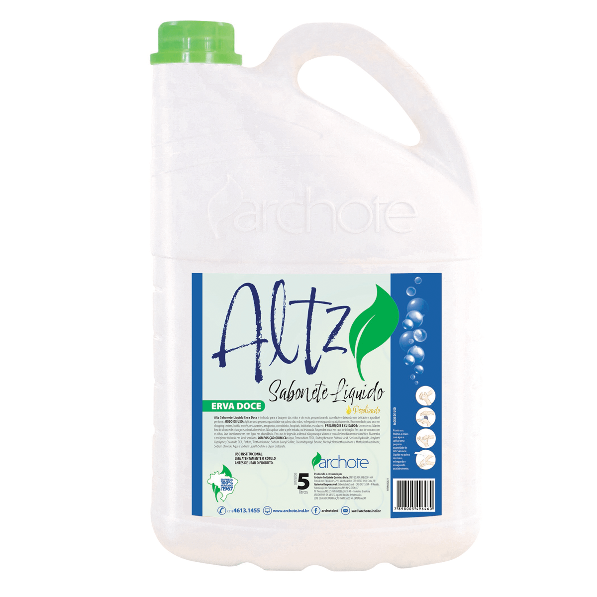 Sabonete Líquido Erva Doce Verde 5L Altz