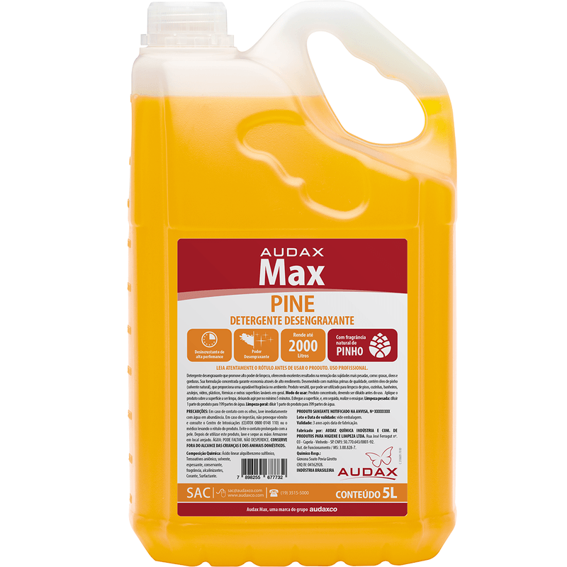 Detergente Desengraxante Pine 5l Max Braslimpo 9855