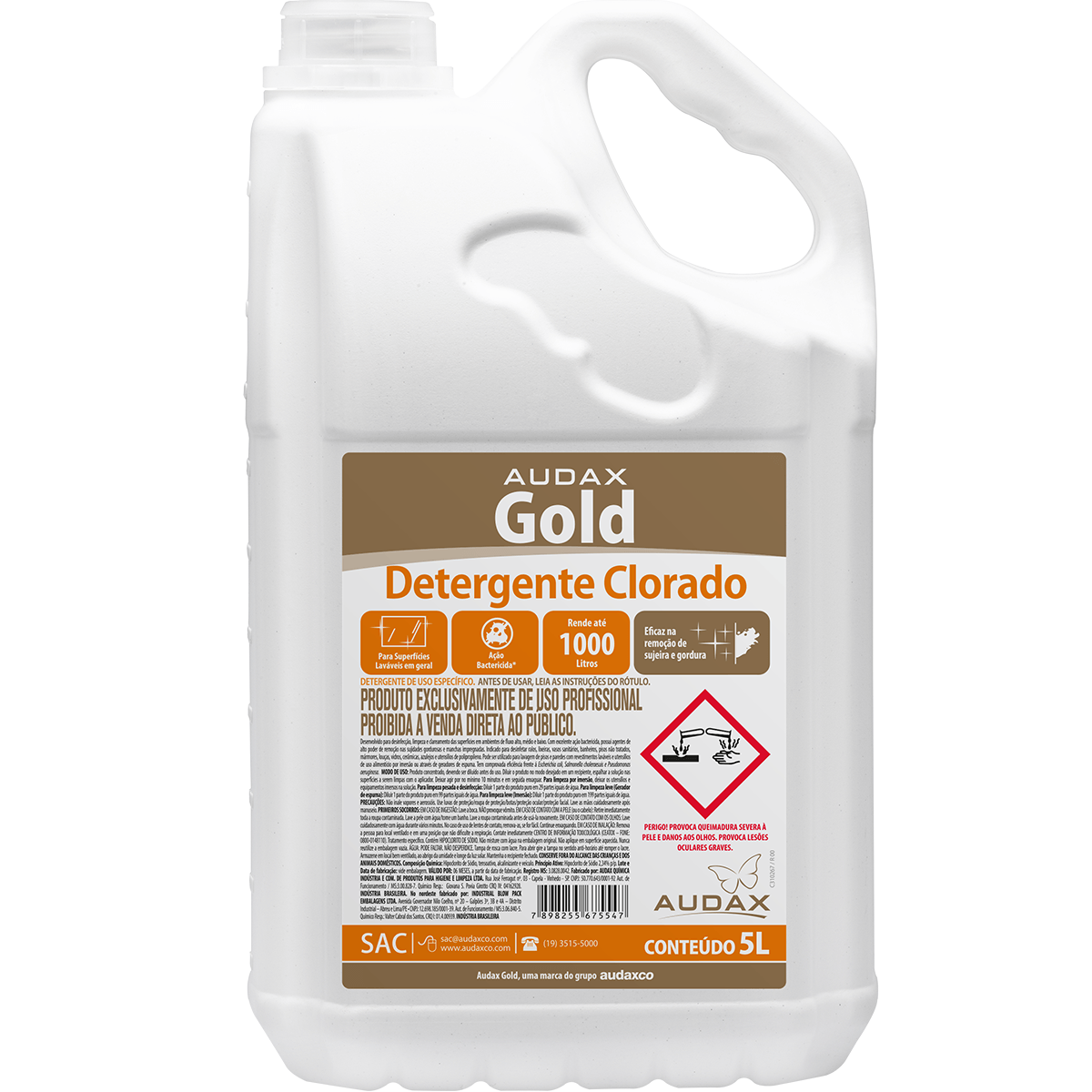 Detergente Clorado 5L Gold