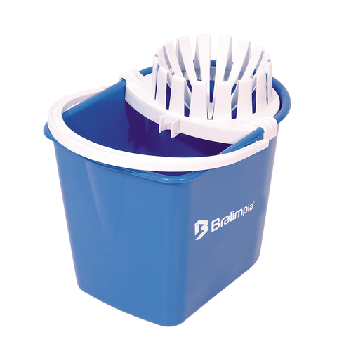 Balde Mopinho Azul com Espremedor Bralimpia 12L