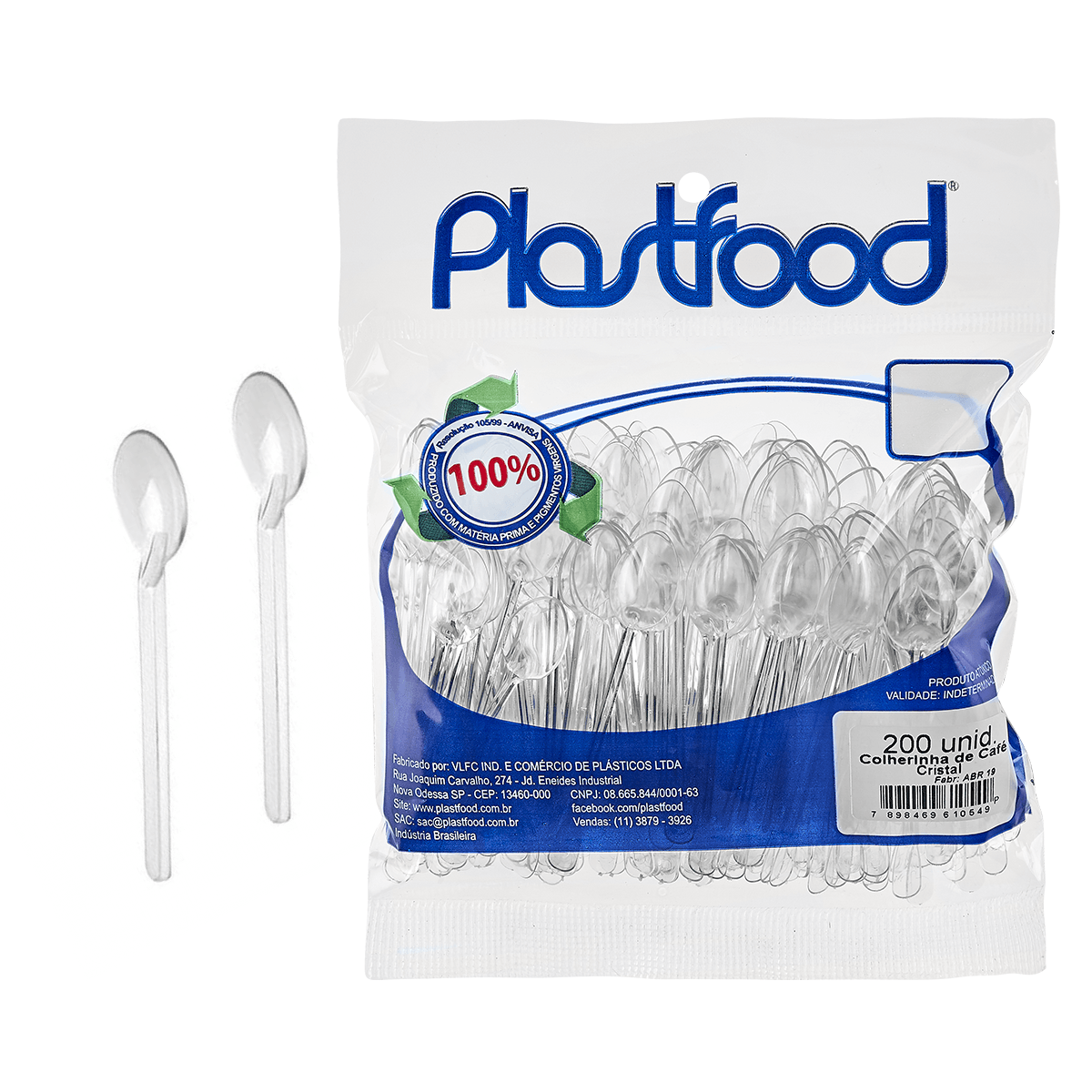 Mexedor Tipo Colher 200 unidades Plastfood
