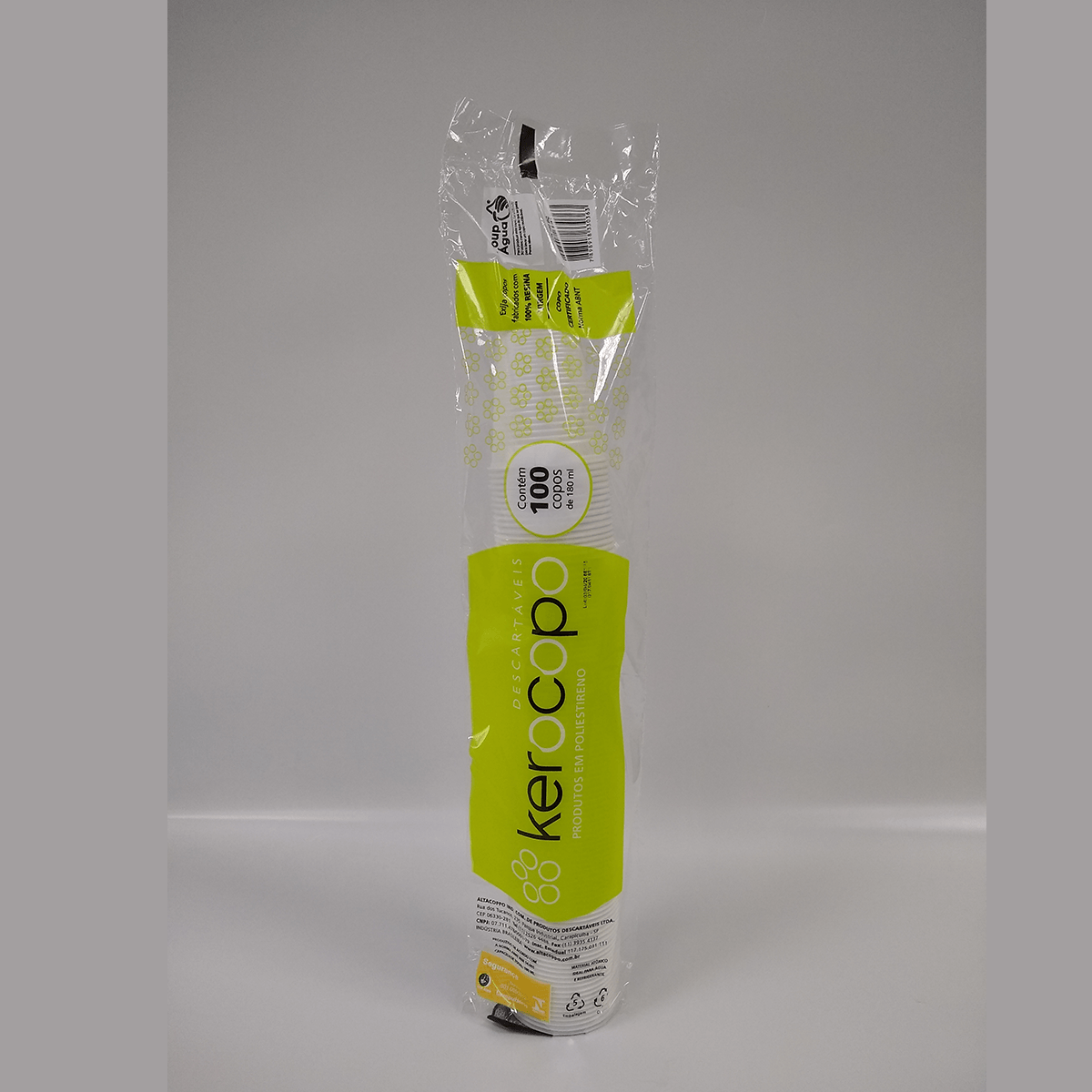 Copo Descartavel Branco PS 100x180ml Kerocopo