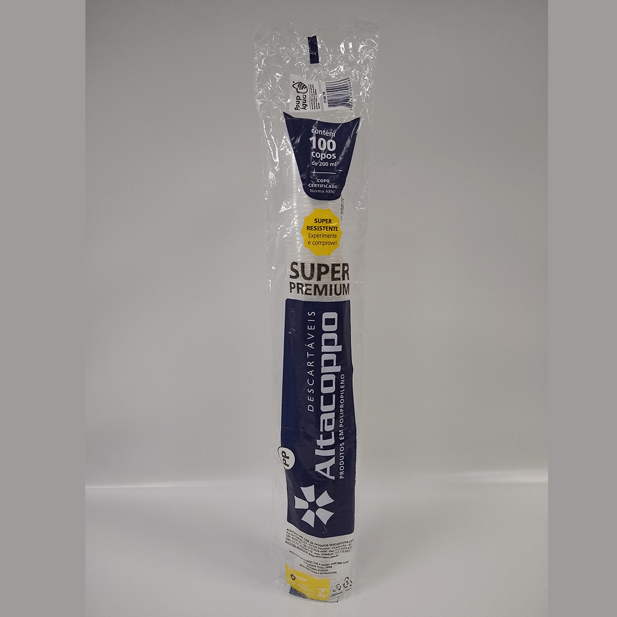 Copo Descartável Transparente Super Premium 100x200ml Altacoppo