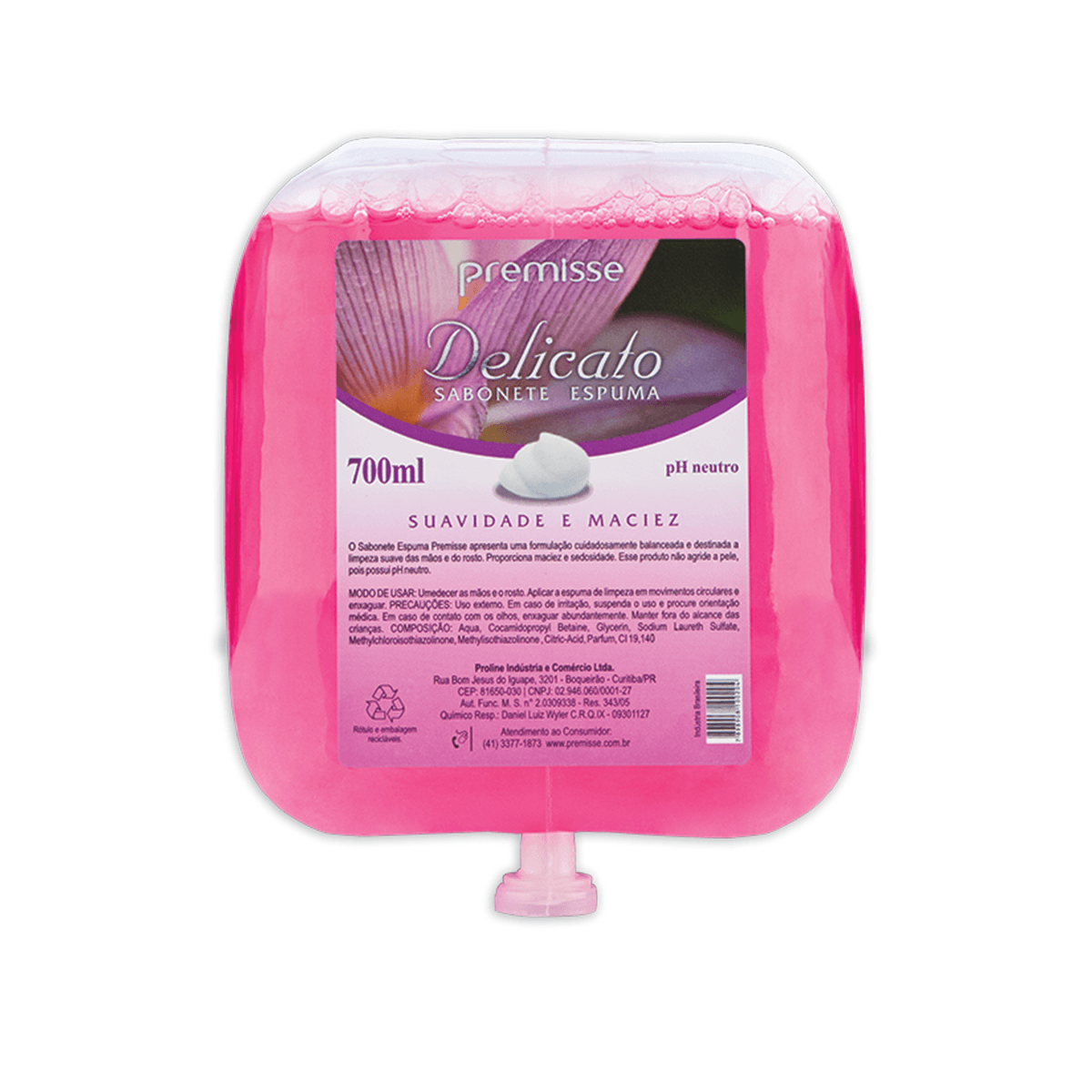 Sabonete Espuma Refil Delicato 700ml Premisse