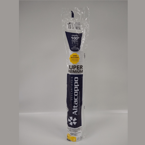 Copo Descartável Branco Super Premium 100x180ml Altacoppo