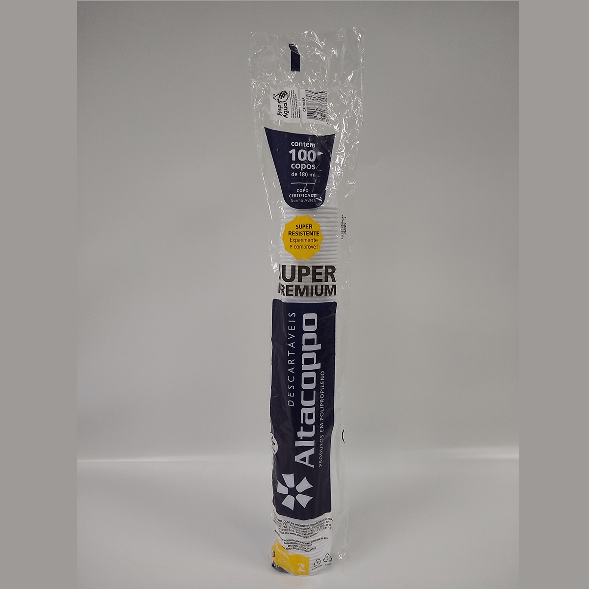 Copo Descartável Branco Super Premium 100x180ml Altacoppo