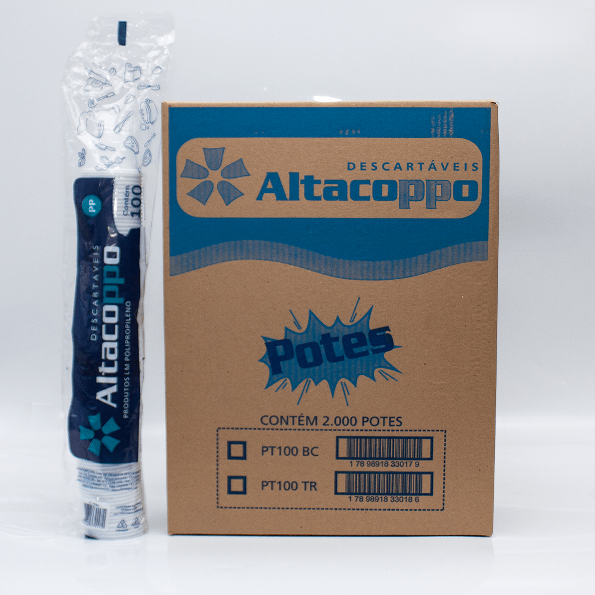 Pote Transparente 20x100x100ml Altacoppo