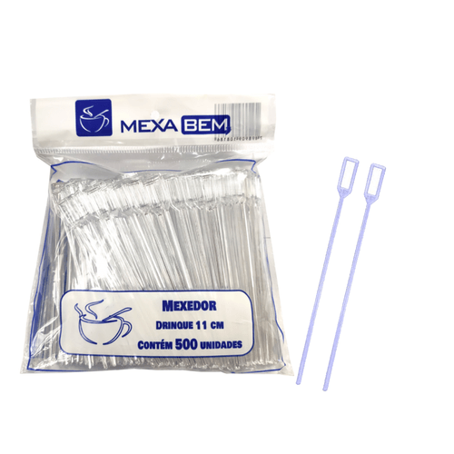 Mexedor para Drink com 500 unidades Mexa Bem