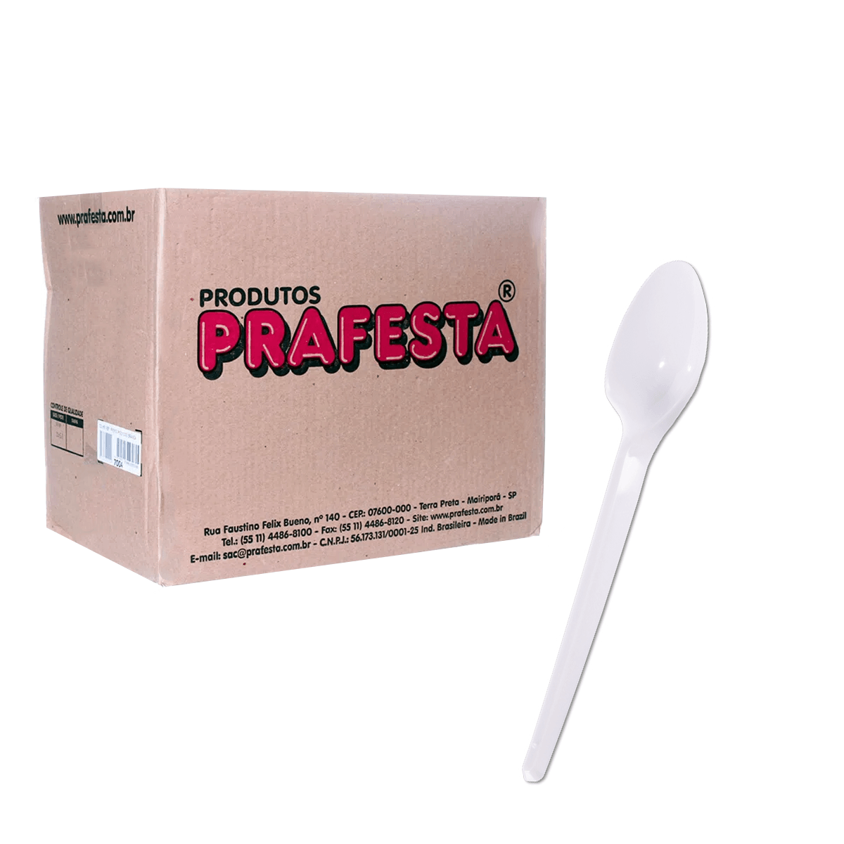 Colher Sobremesa Branco 1.000 unidades Prafesta