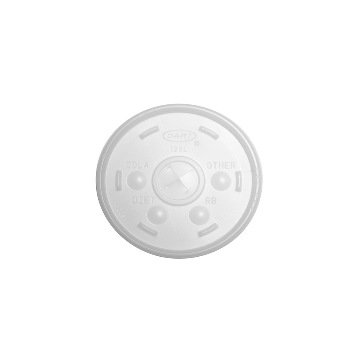 Tampa Plástica com Furo 12SL 100 unidades Dart