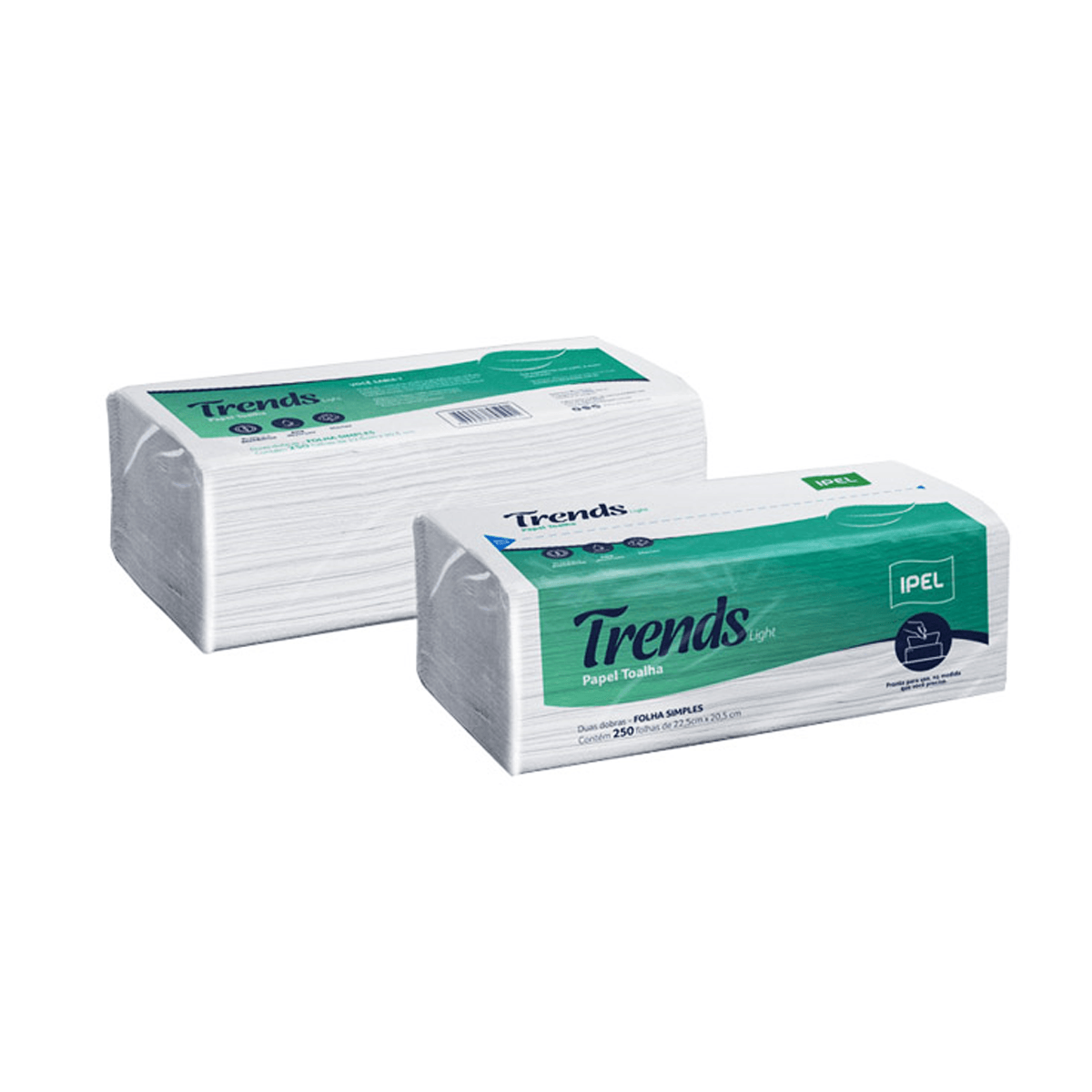 Papel Toalha Interfolha 2 Dobras Folha Simples Light 250 folhas Ipel Trends