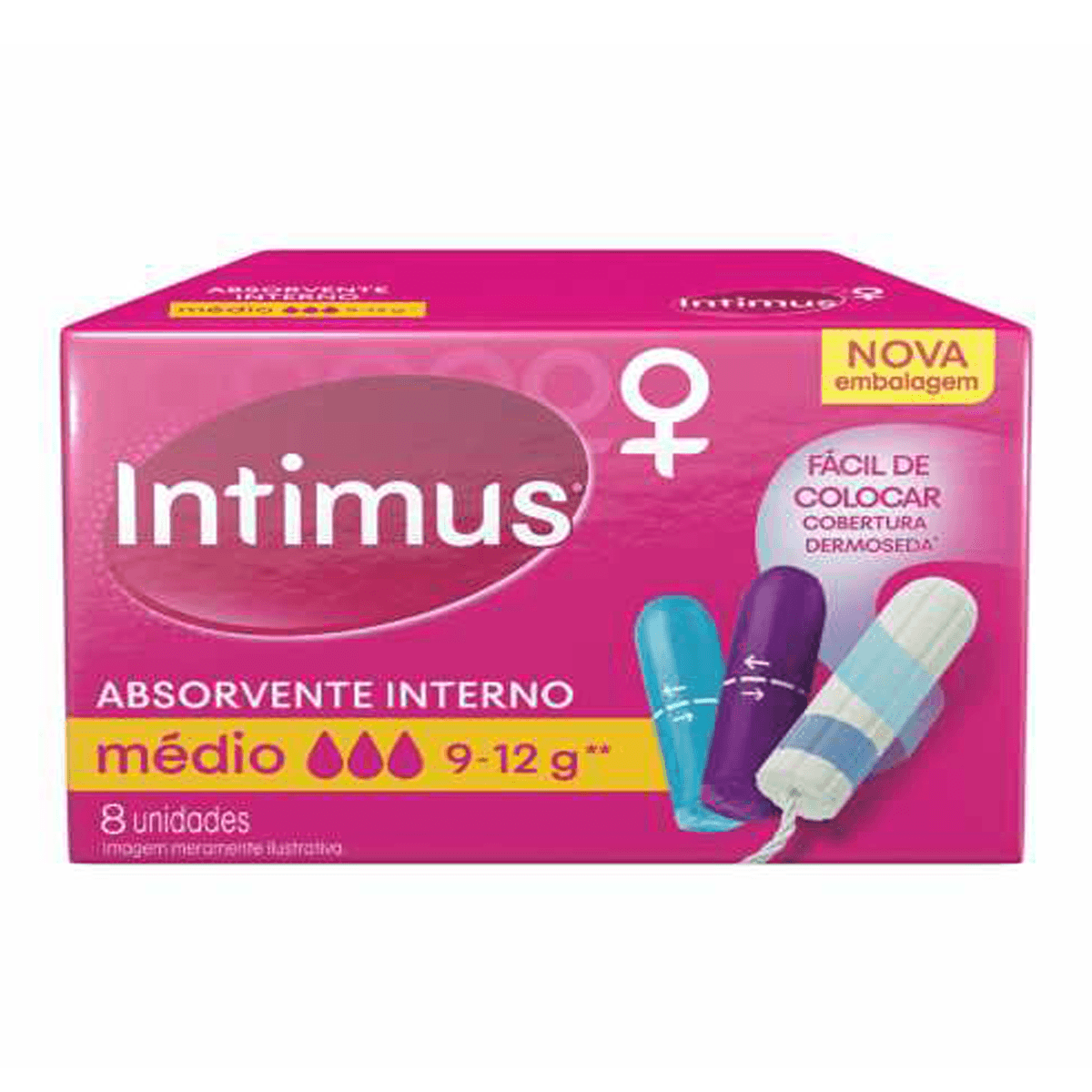 Absorvente Interno Médio com 8 unidades Intimus