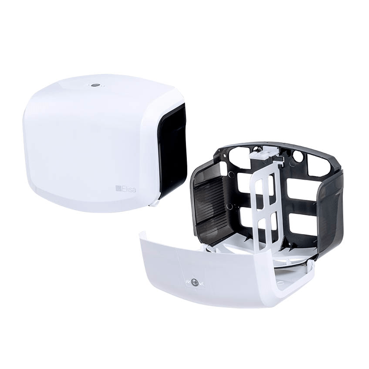 Dispenser Higiênico Interfolhado Branco e Preto Elisa