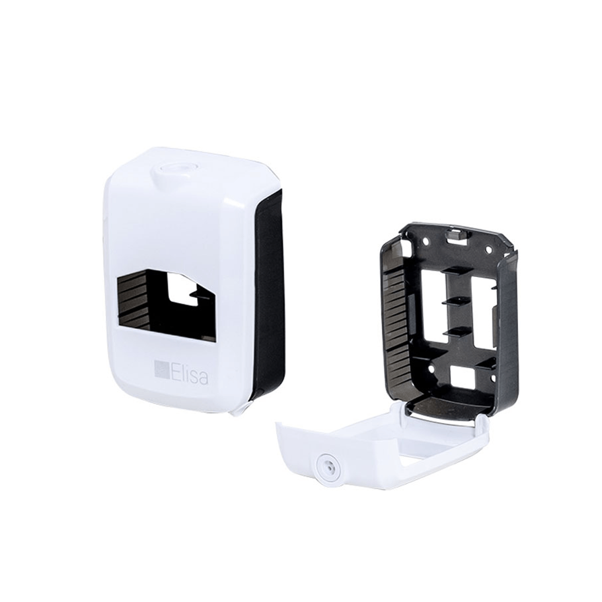 Dispenser de Coletor de Absorvente Branco e Preto Elisa