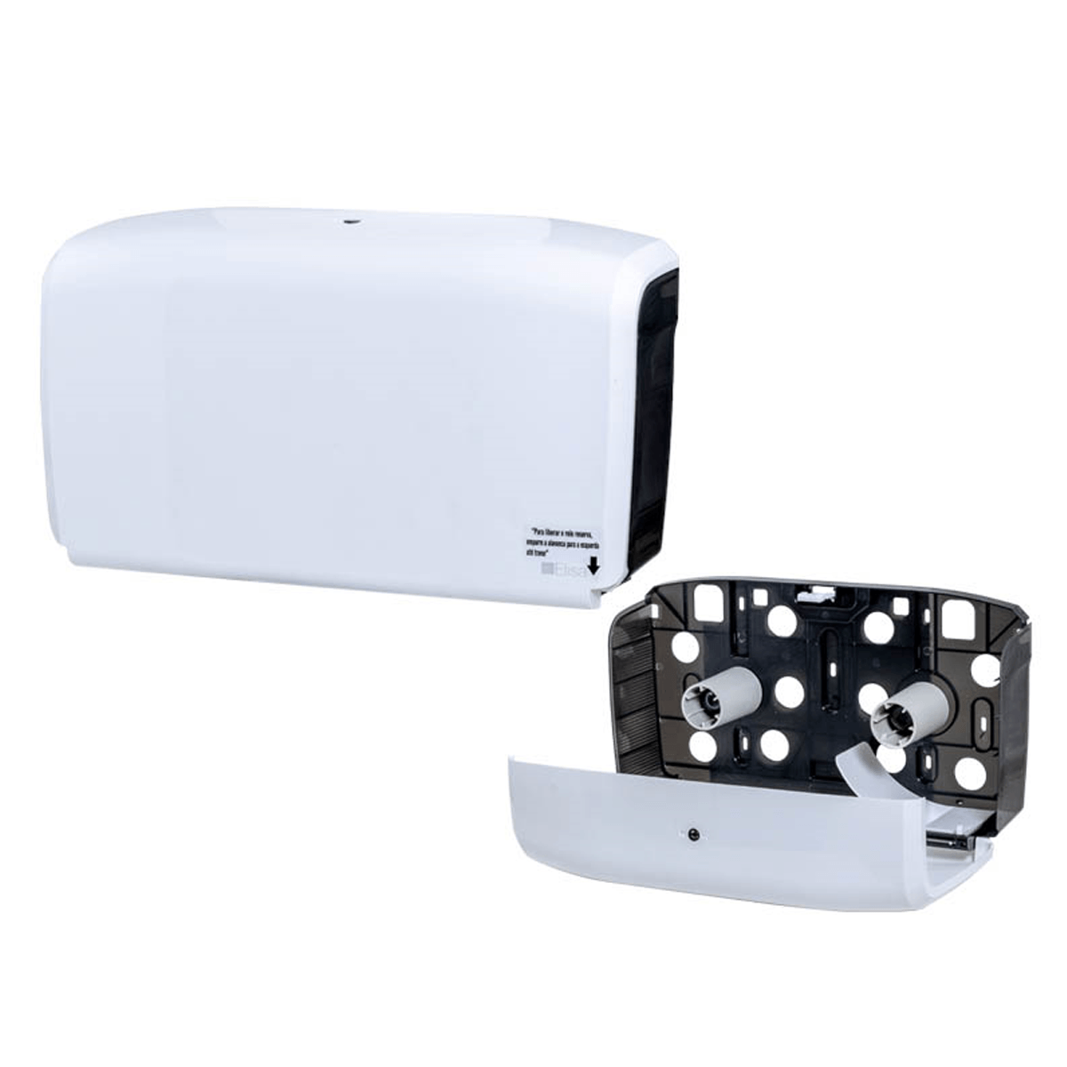 Dispenser Rolão Duplo Branco e Preto Elisa