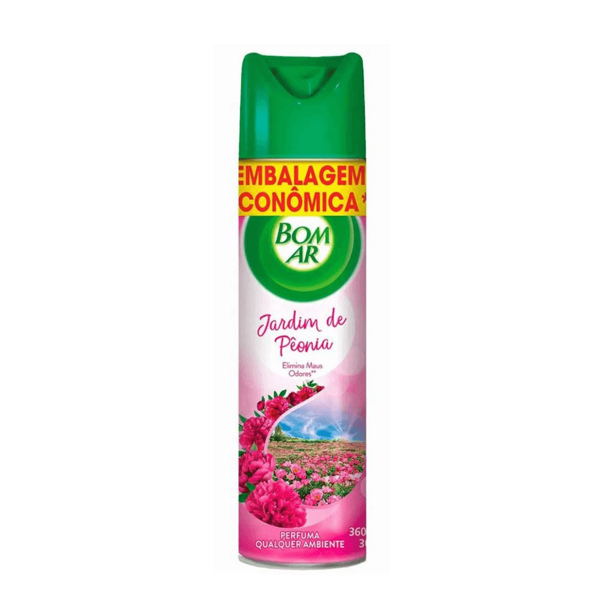 Odorizador Jardim de Peônia Embalagem Econômica 360ml  Bom Ar