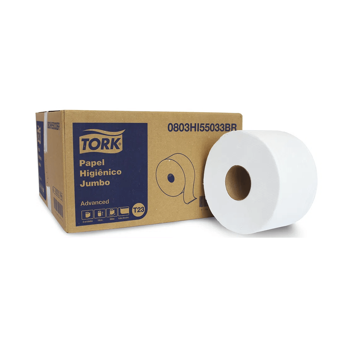 Papel Higiênico Rolão Folha Simples Advanced 8x300m Tork