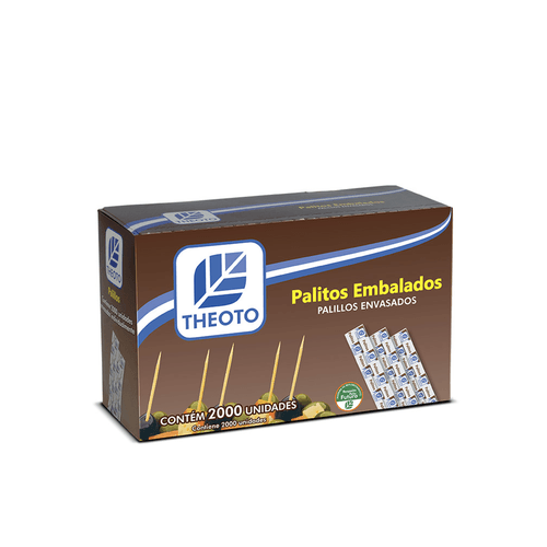 Palito de Dente Embalado com 2.000 unidades Theoto