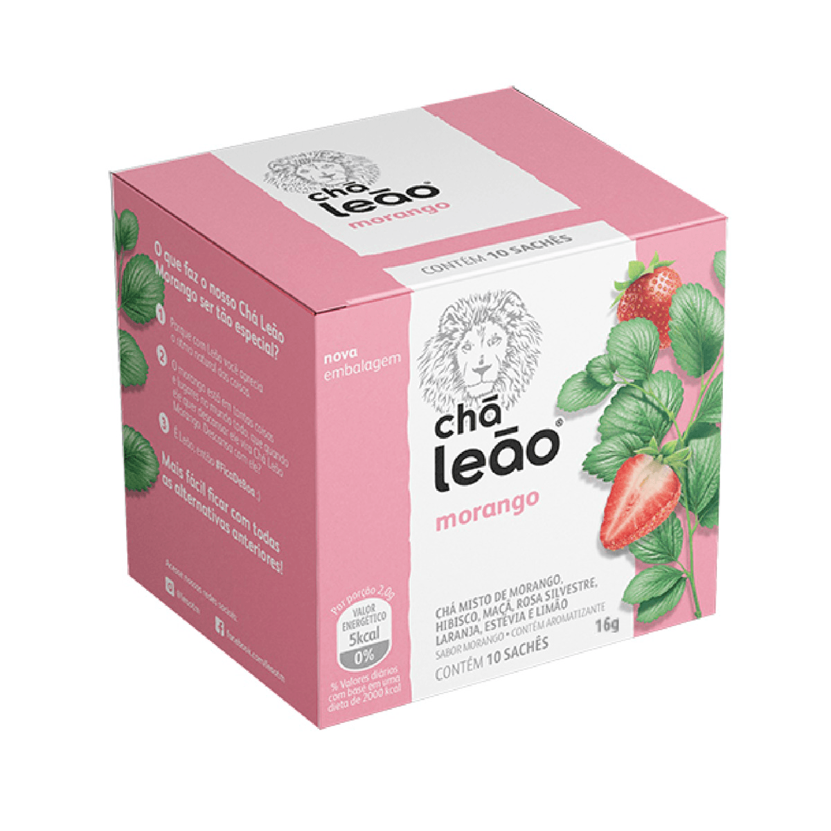 Chá Morango 10x1,6g Leão