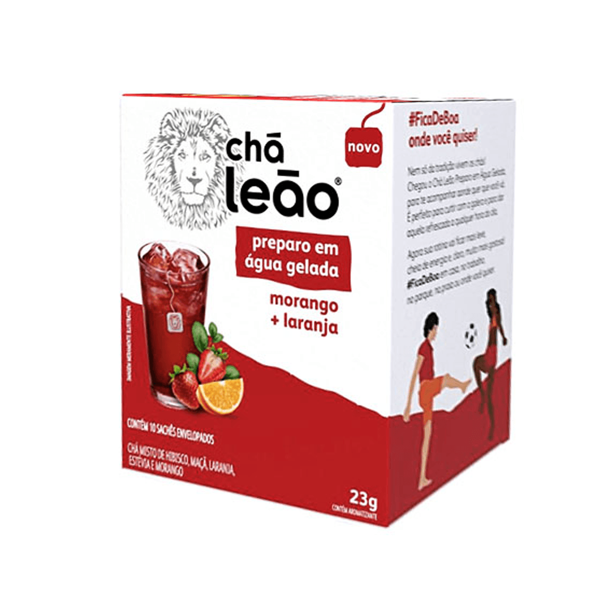 Chá Gelado Morango e Laranja 10x2,5g Leão