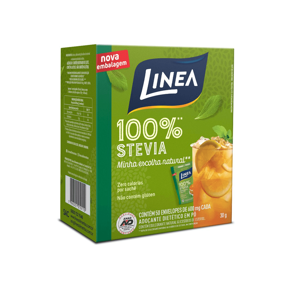 Adoçante em Pó Linea Stevia com 50un Linea