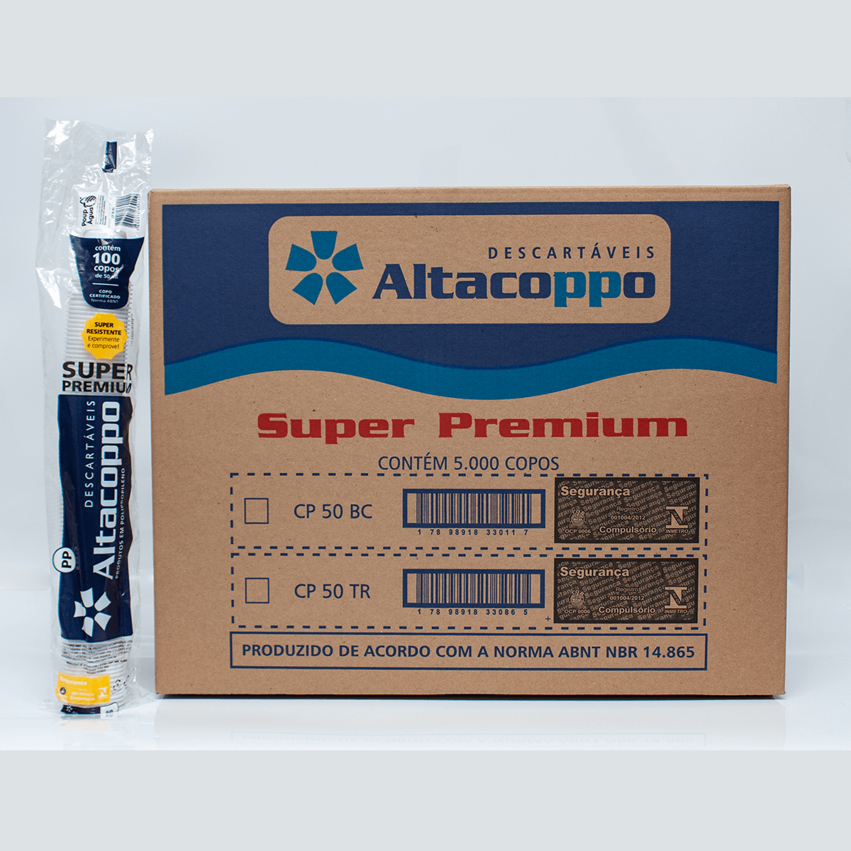 Copo Descartável Branco Super Premium 50X100x50ml Altacoppo