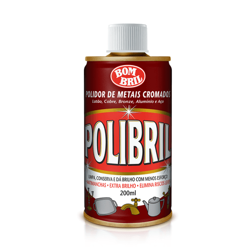 Limpa Metais e Cromados 200ml Polibril