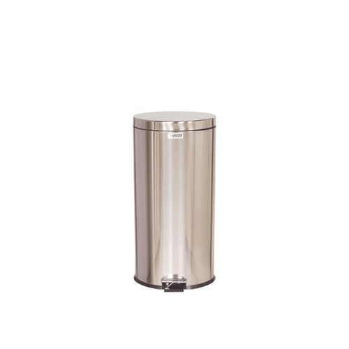 Lixeira Reforçada Inox com Pedal de Aço 30L Rubbermaid
