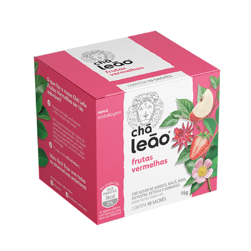 Chá Frutas Vermelhas 10x1,6g Leão