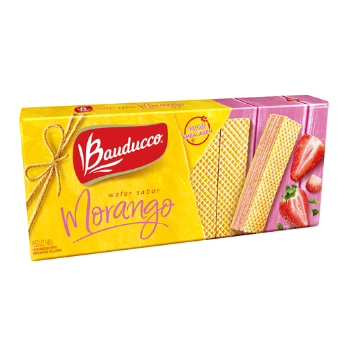 Biscoito Wafer Morango 140g Bauducco