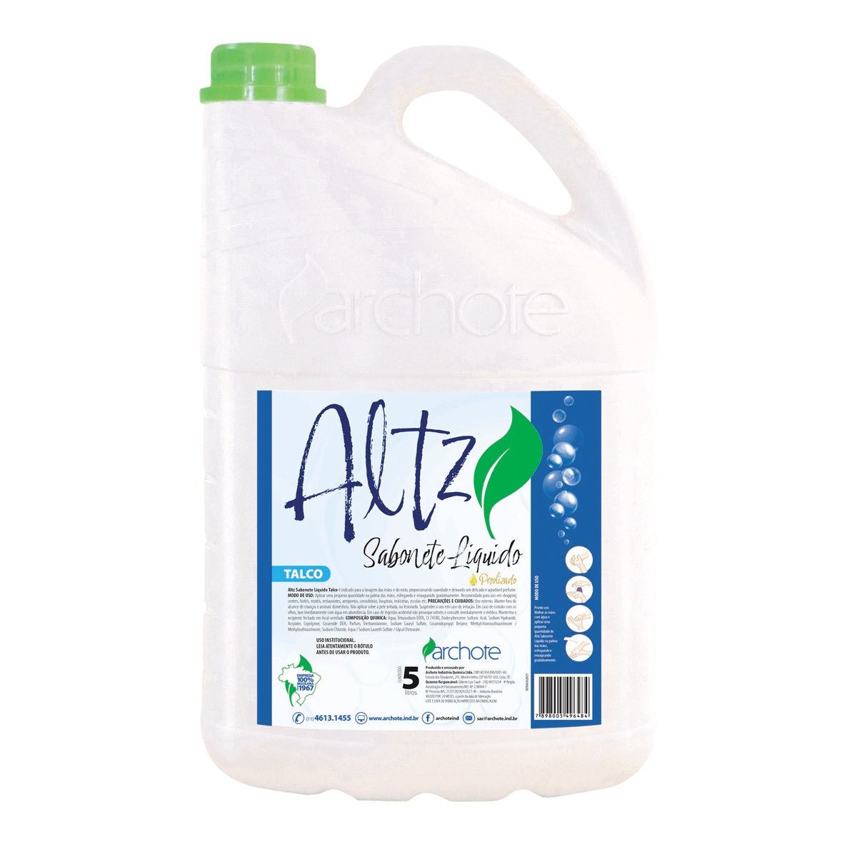 Sabonete Líquido Talco Azul 5L Altz