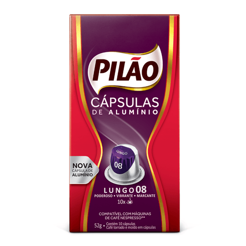 Cápsula de Café Lungo 8 10x5,2g Pilão