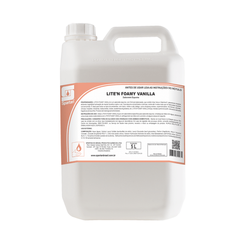 Sabonete Espuma Lite'n Foamy Vanilla 5L Spartan