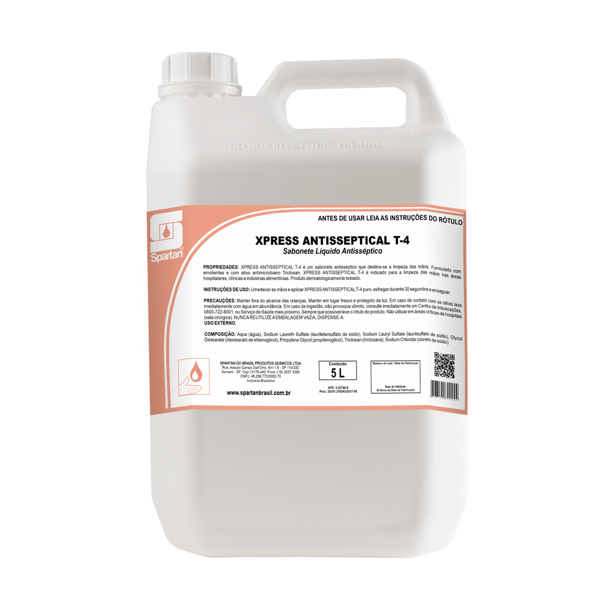 Sabonete Líquido Antisséptico Xpress 5L Spartan