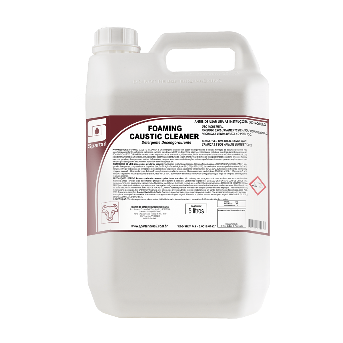 Detergente Foaming Caustic Cleaner 5L Spartan