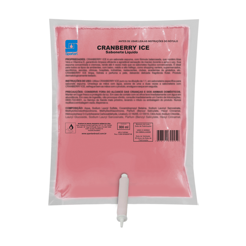 Sabonete Líquido Xpress Cranberry Ice 800ml Spartan - Braslimpo