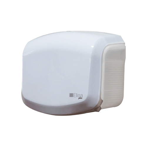 Dispenser Toalheiro Interfolha Mini Branco Cristal Elisa Plus