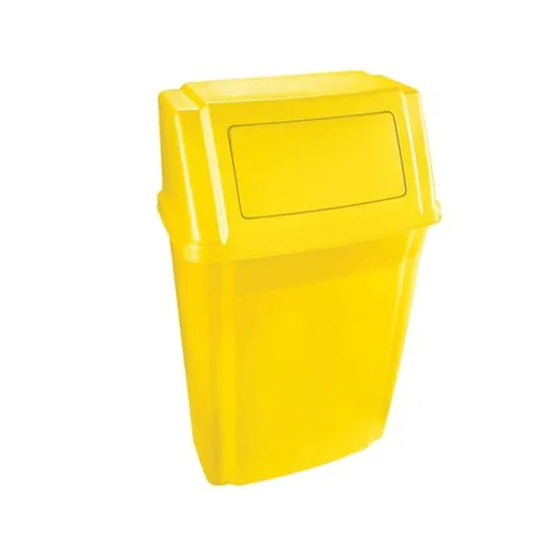 Recipiente Slim Jim Com Tampa Parede Amarelo Rubbermaid