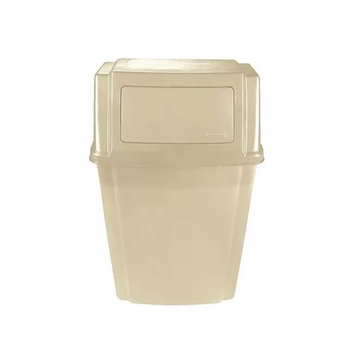 Recipiente Slim Jim com Tampa Parede Bege 58L Rubbermaid
