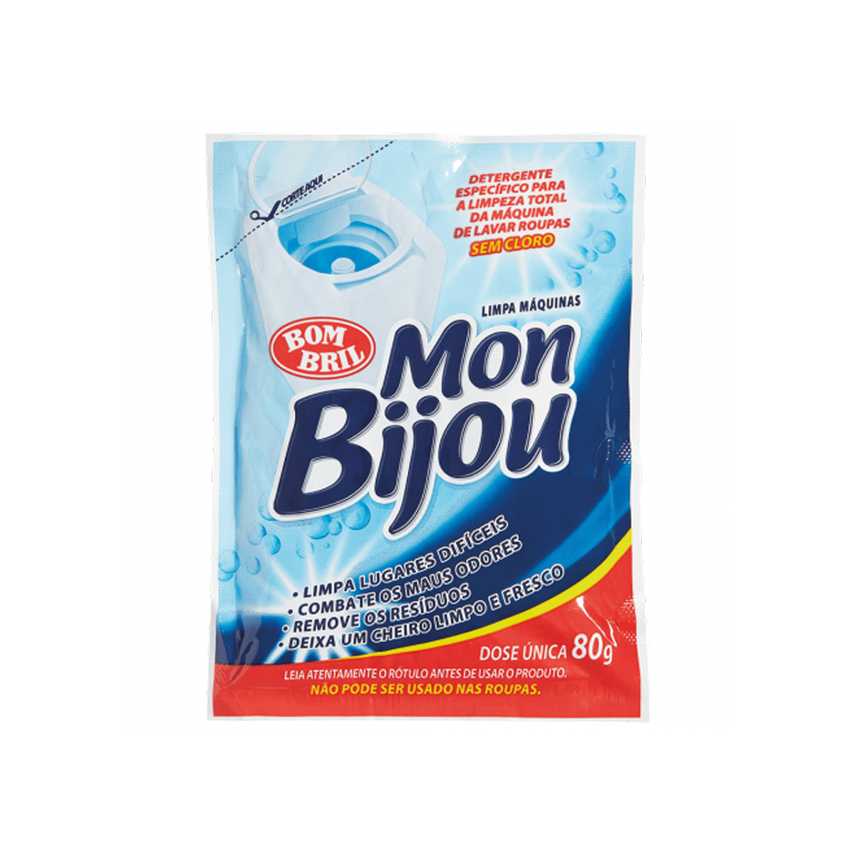Limpa Máquina de Lavar Roupas em Pó 80g Mon Bijou