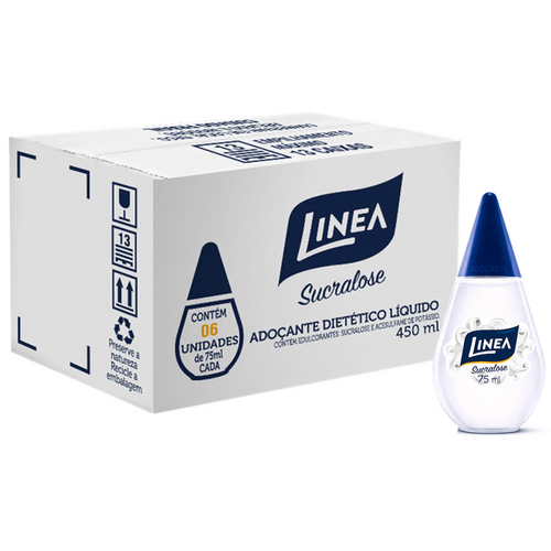 Adoçante Líquido Sucralose 6x75ml Linea
