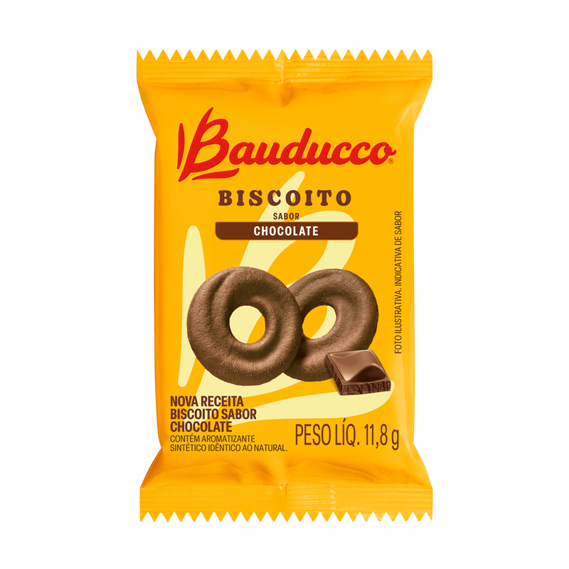 Biscoito Bauducco Banana e Canela 400 sachês de 11,5g cada