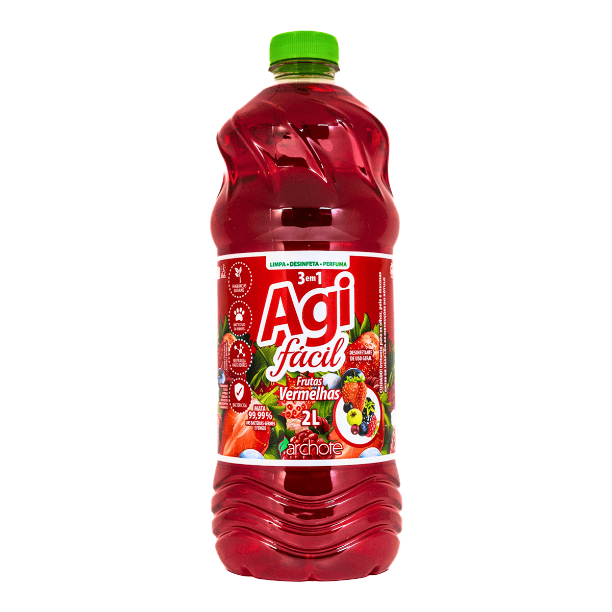 Desinfetante Frutas Vermelhas 2L Agifácil